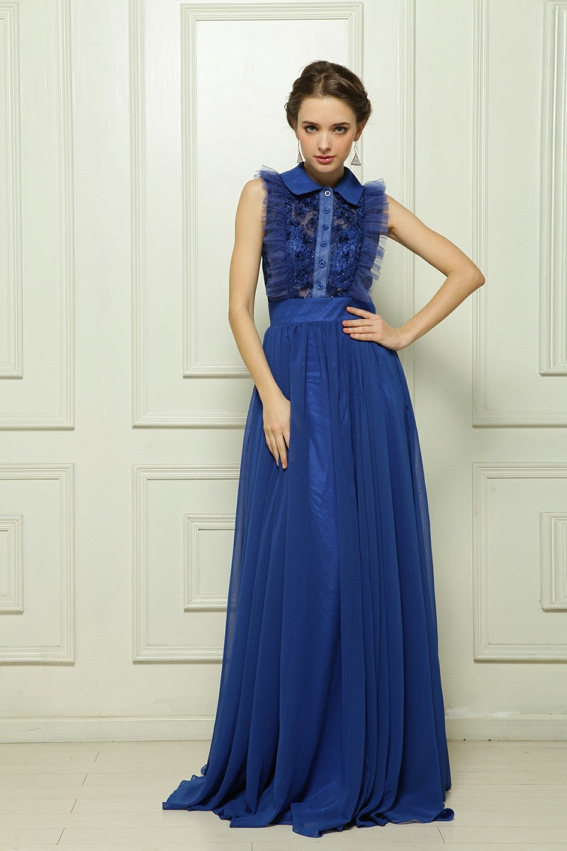 Collar on sale evening gown