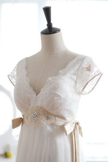 vintage empire waist wedding dress