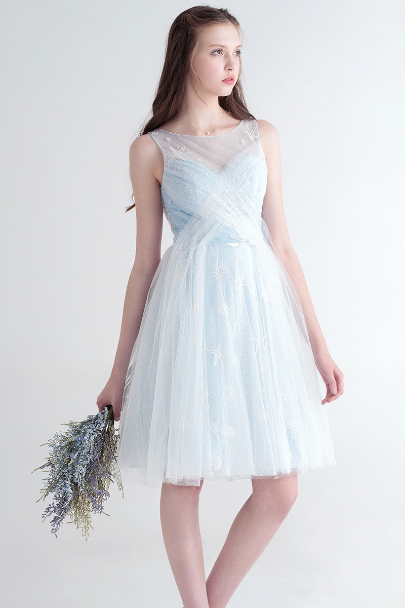 Ice Blue Bridesmaid Dresses