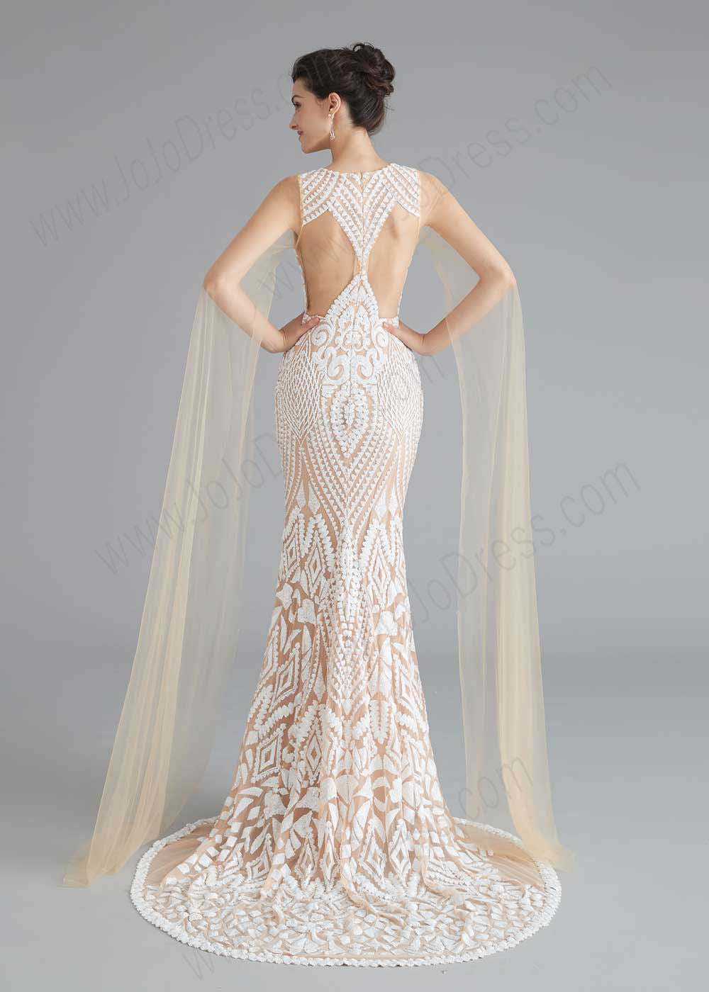 Champagne Colored Mermaid Wedding Dresses