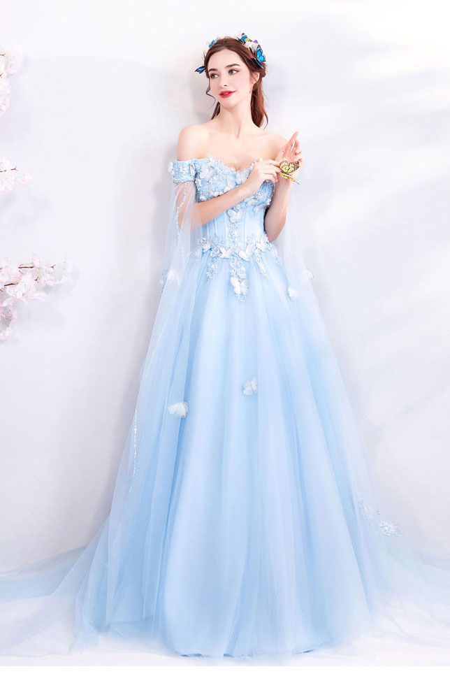 Ice Blue Elsa Style Formal Prom Evening Dress X2007 – JoJo Shop