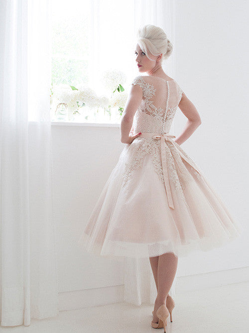 Ice pink 2024 wedding dress