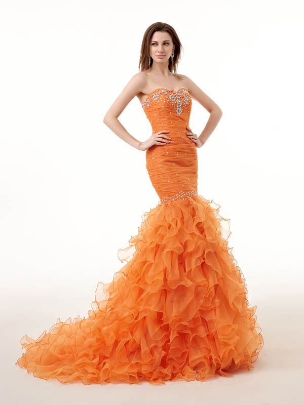 Orange Mermaid Dress