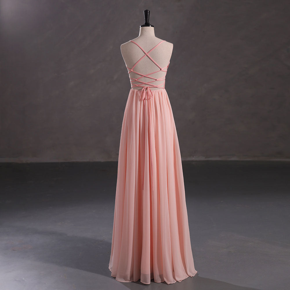 Peach Chiffon Dresses