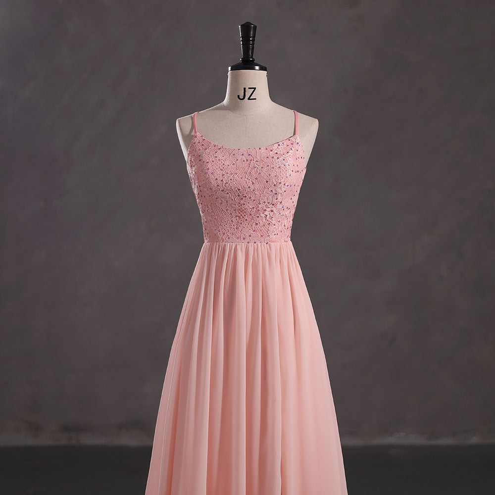 Peach deals chiffon dress