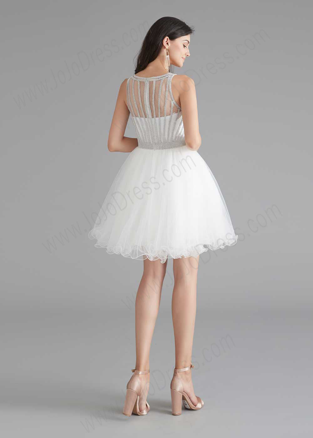 Short White Tulle Dress