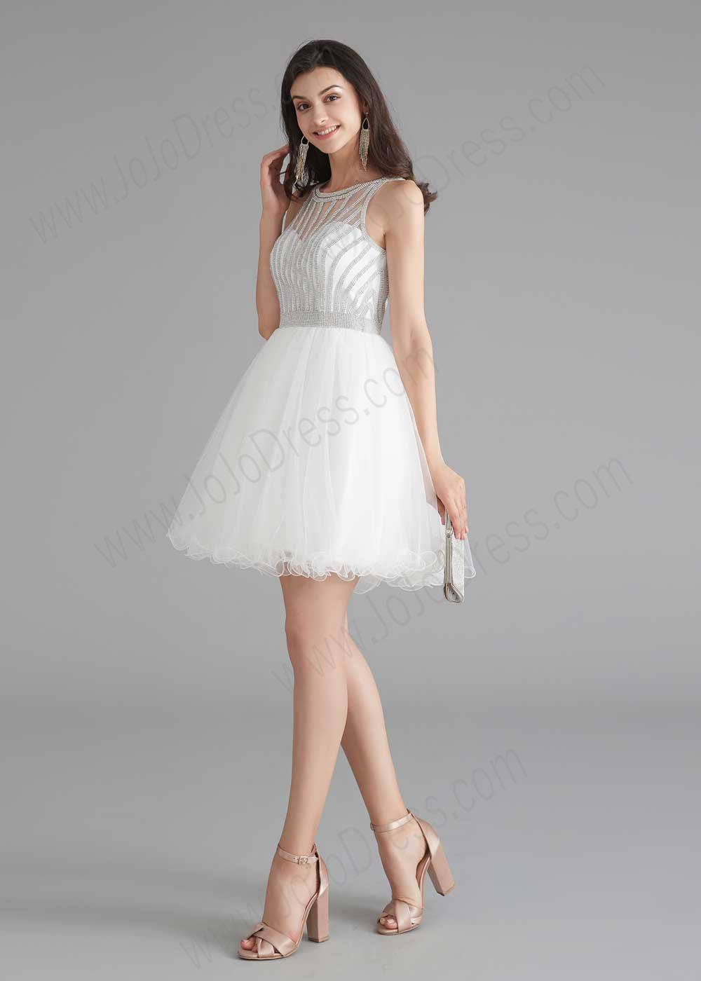 Short White Tulle Dress