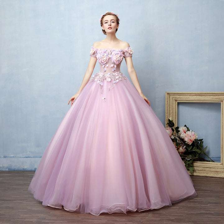 Light Purple Pink Ball Gown Prom Evening Dress X2011 – JoJo Shop